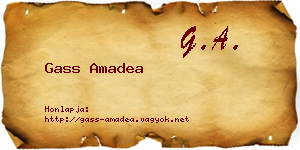 Gass Amadea névjegykártya
